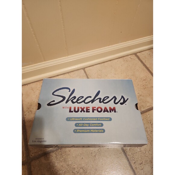 Skechers Luxe Foam Women's "Urban Escape" Heeled Sandals Black & Tan Size 10 - Picture 7 of 8